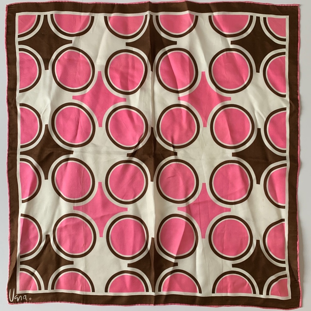 Vintage Vera Bradley pink polka dot scarf
